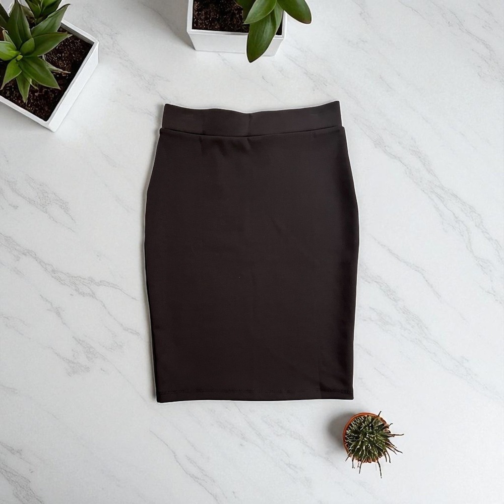 Kio Ke Ghan Black Pencil Skirt Women's Career Office Business Casual Modest